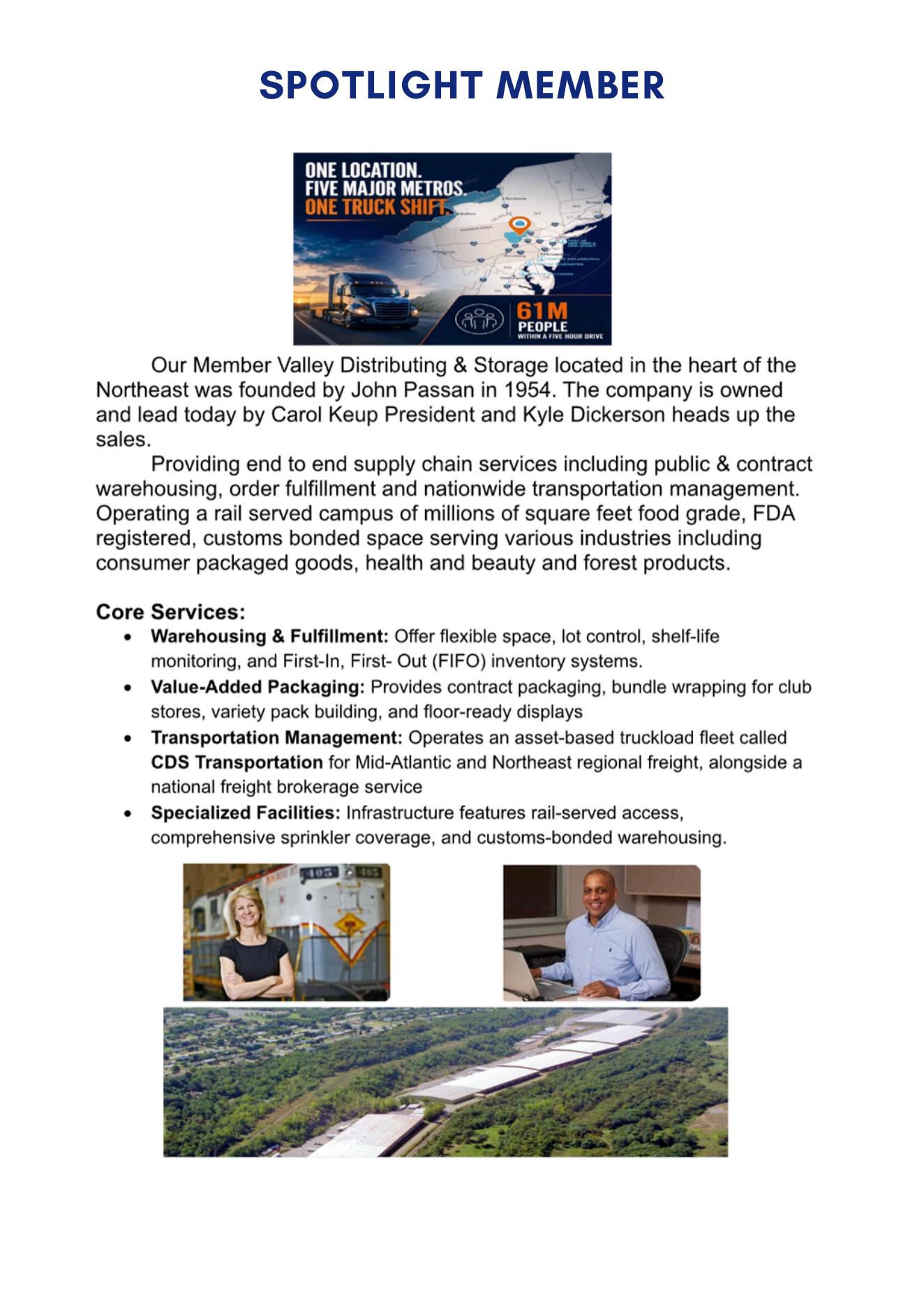 ACWI Spotlight August 2026 — page 5: Spotlight member Valley Distributing & Storage