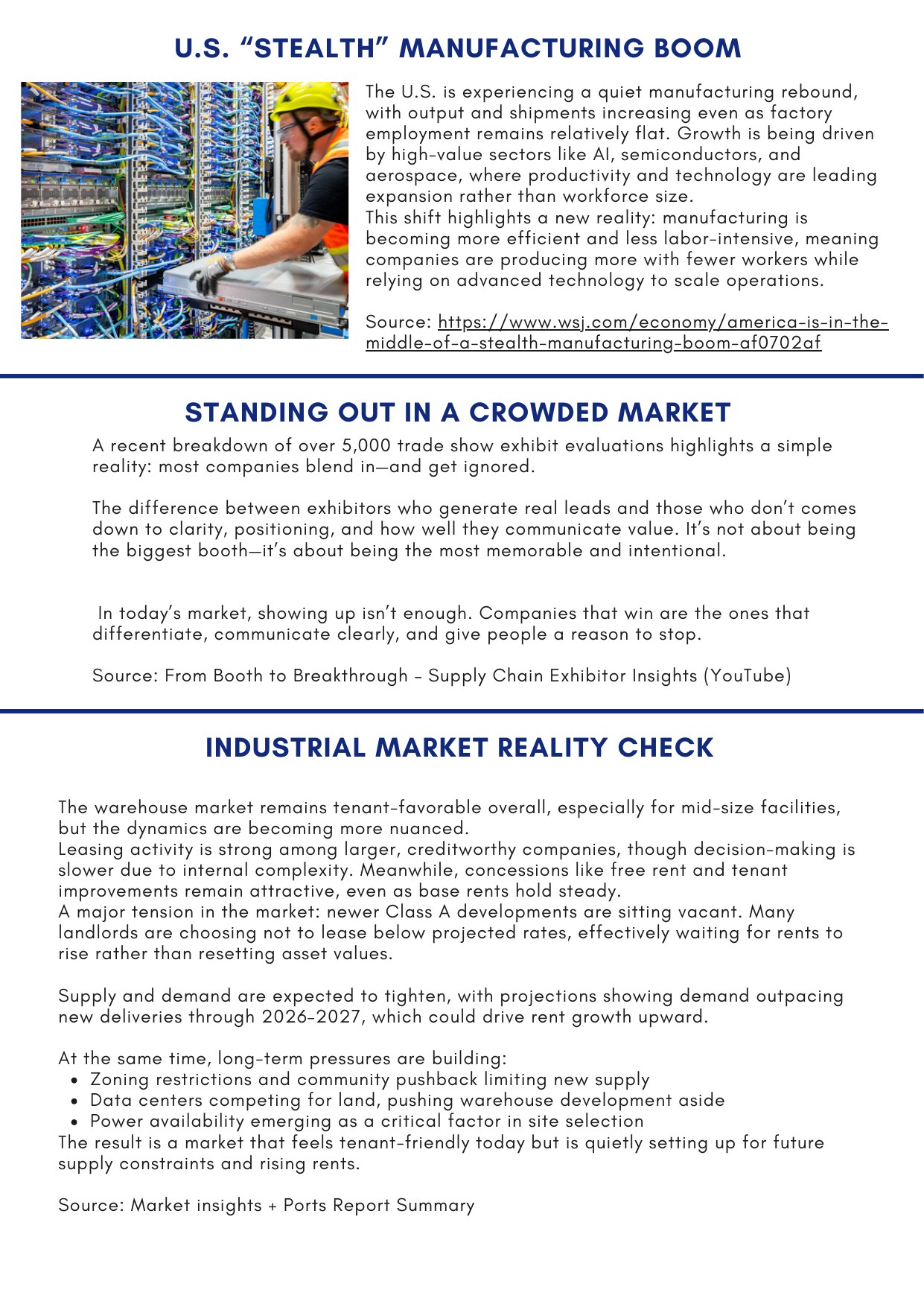 ACWI Spotlight May 2026 — page 4: Rethinking warehouse automation, 3PL marketing efficiency