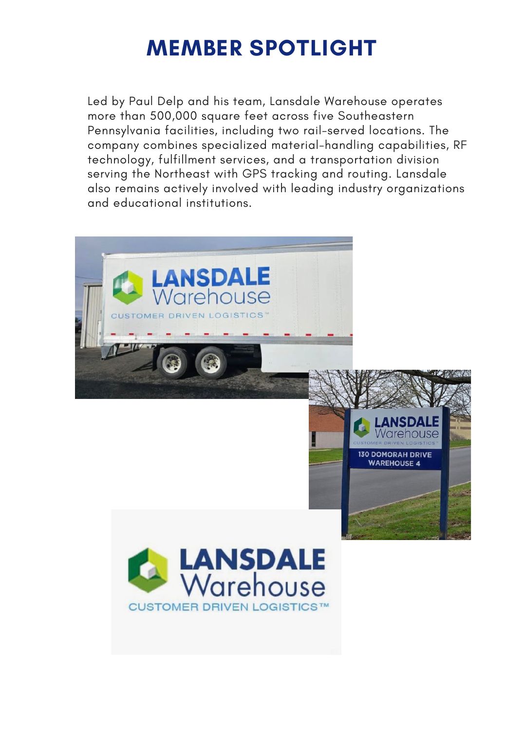 ACWI Spotlight October 2026 — page 5: Spotlight member Lansdale Warehouse