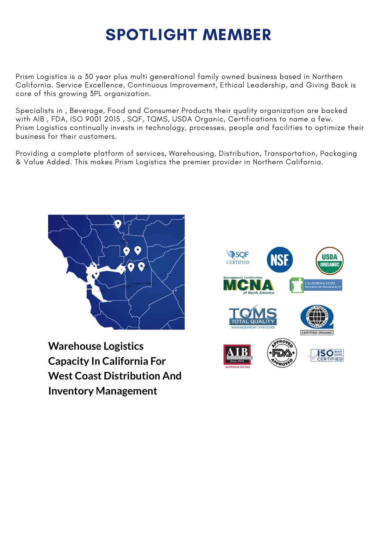 ACWI Spotlight September 2026 — page 4: Spotlight member Prism Logistics